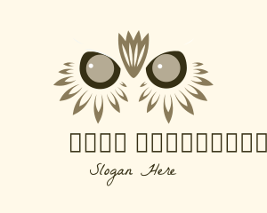 Owl - Owl Feather Eyes logo design