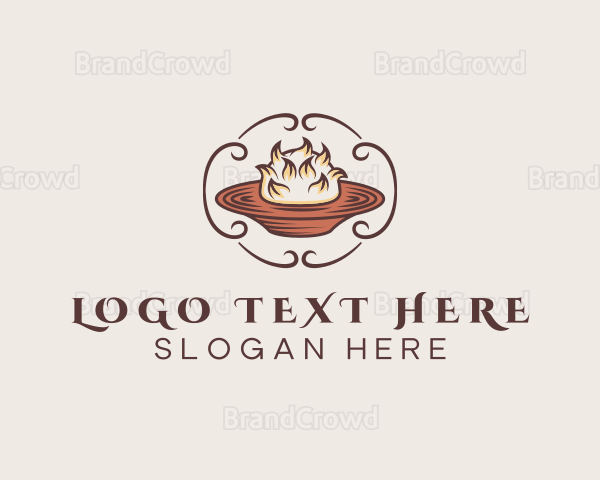 Baked Alaska Food Pastry Logo