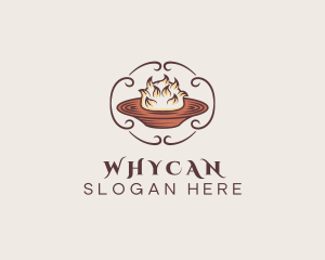 Baked Alaska Food Pastry Logo