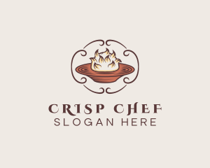 Baked Alaska Food Pastry logo design