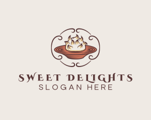 Baked Alaska Food Pastry logo design