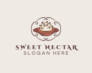 Baked Alaska Food Pastry logo design