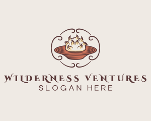 Baked Alaska Food Pastry logo design