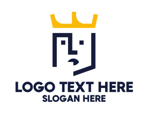 Minimalist - Minimalist King Head logo design