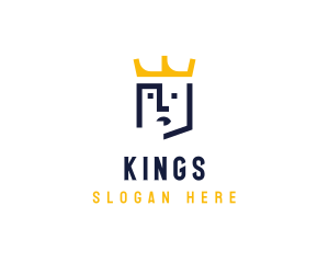 Minimalist King Head logo design