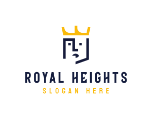 Highness - Minimalist King Head logo design