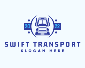 Trailer Truck Badge logo design