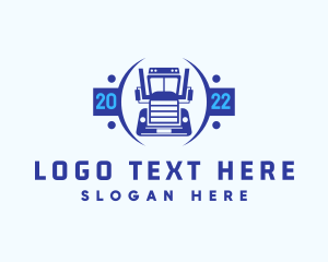 Trucking - Trailer Truck Badge logo design