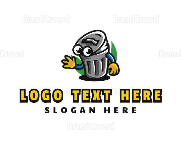 Garbage Can Character Logo