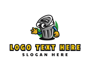 Garbage - Garbage Can Character logo design