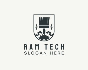 Industrial Painter Gear logo design