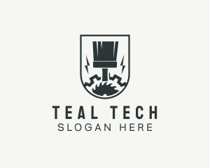 Industrial Painter Gear logo design