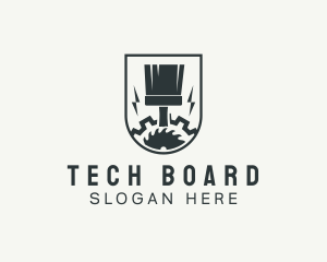 Industrial Painter Gear logo design