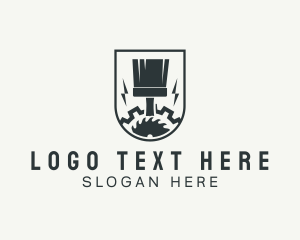 Cog - Industrial Painter Gear logo design