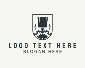 Worker - Industrial Painter Emblem logo design