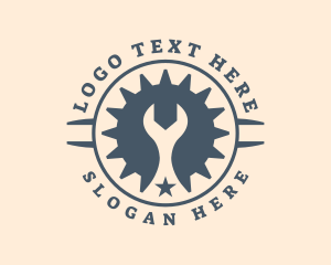 Hardware - Industrial Cog Wrench logo design