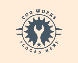 Industrial Cog Wrench  logo design