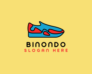 Sporty Sneaker Kicks Logo