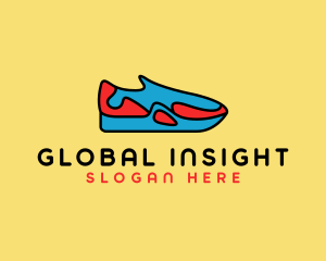 Sporty Sneaker Kicks Logo