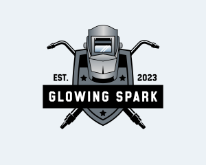 Welding Mask Metal Repair logo design