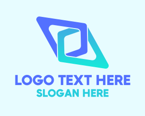 Information - Blue Gradient Link logo design