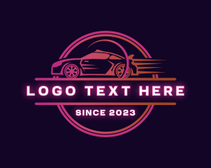 Vehicle - Neon Car Vehicle logo design