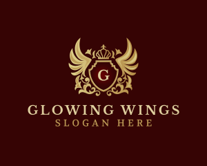 Wing Crown Luxury logo design