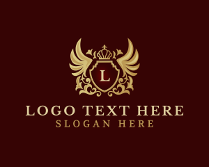 Shield - Wing Crown Luxury logo design