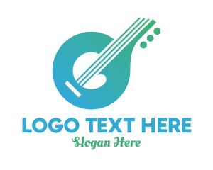 Acoustic - Abstract Modern Guitar App logo design
