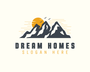 Sunset Mountain Scenery Logo