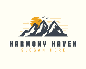 Sunset Mountain Scenery Logo