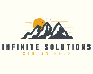 Sunset Mountain Scenery Logo