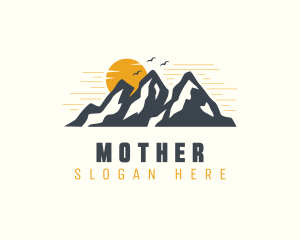 Remove Hvac - Sunset Mountain Scenery logo design