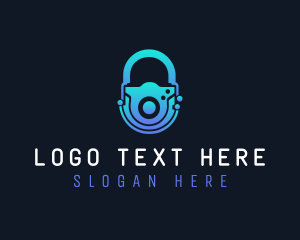 Cyber Security Lock logo design