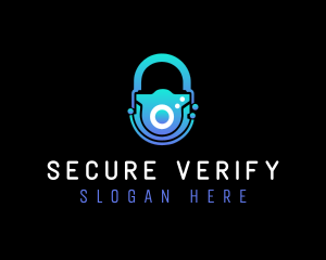 Cyber Security Lock logo design