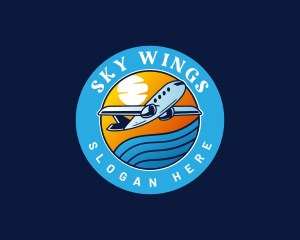 Airplane Travel Vacation logo design