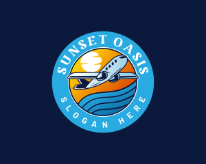 Airplane Travel Vacation logo design