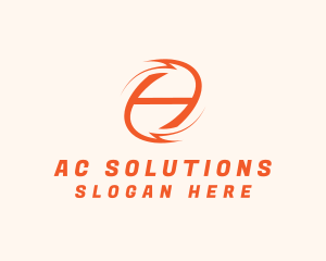 Electric Technician Letter A logo design