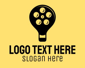 Film Reel - Film Idea Lightbulb logo design