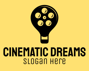 Film Idea Lightbulb logo design