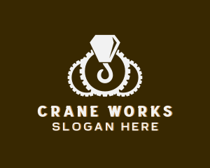 Crane - Construction Crane Hook logo design