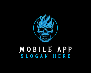 Monster - Skull Flame Gaming logo design