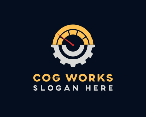 Speed Meter Cog logo design