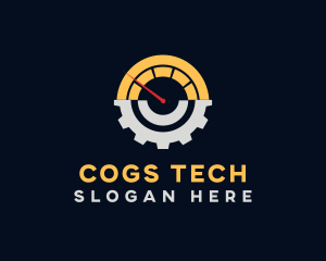 Speed Meter Cog logo design