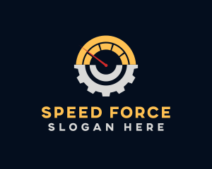 Speed Meter Cog logo design