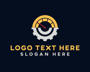 Speed - Speed Meter Cog logo design