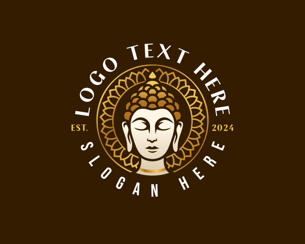 Enlightenment - Spirituality Zen Buddha logo design