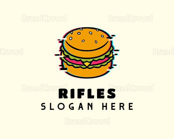 Hamburger Diner Glitch Logo