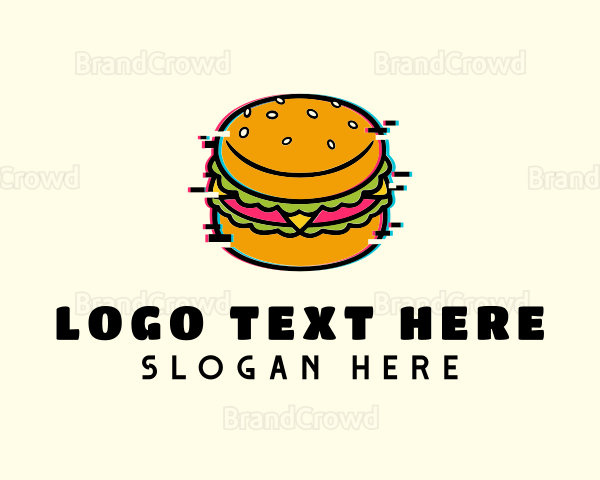 Hamburger Diner Glitch Logo