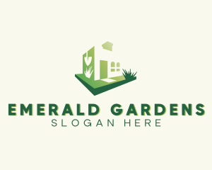 Gardening Grass House logo design